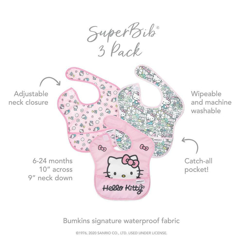 Bumkins Waterproof SuperBib 3 pack - Sanrio Hello Kitty