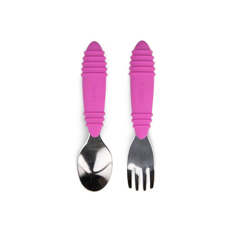 Bumkins Spoon & Fork - Fuchsia