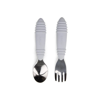 Bumkins Spoon & Fork - Grey