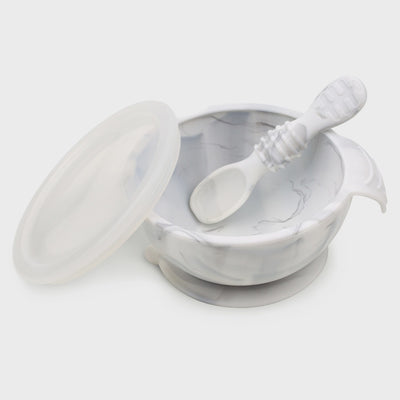 Bumkins Silicone First Feeding Set - Marble