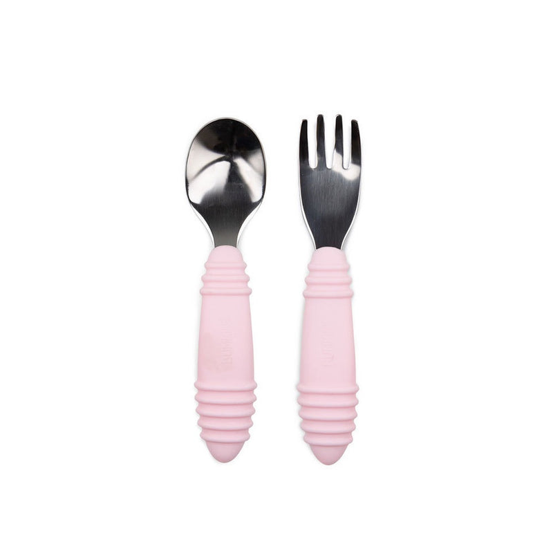 Bumkins Spoon & Fork - Pink