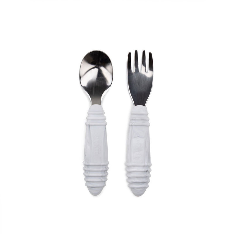 Bumkins Spoon & Fork - Marble