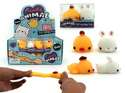 Squeeze Miniature Chick & Bunny Set