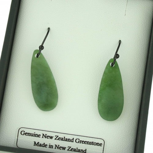 NZ Pounamu Teardrop Earrings
