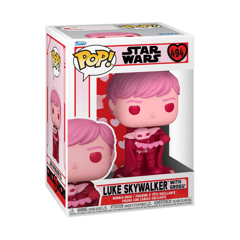 Star Wars - Luke Skywalker with Grogu Valentine Pop! Vinyl