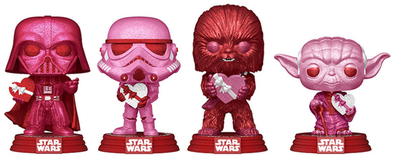 Star Wars - Valentine Diamond Glitter Pop! Vinyl 4-Pack