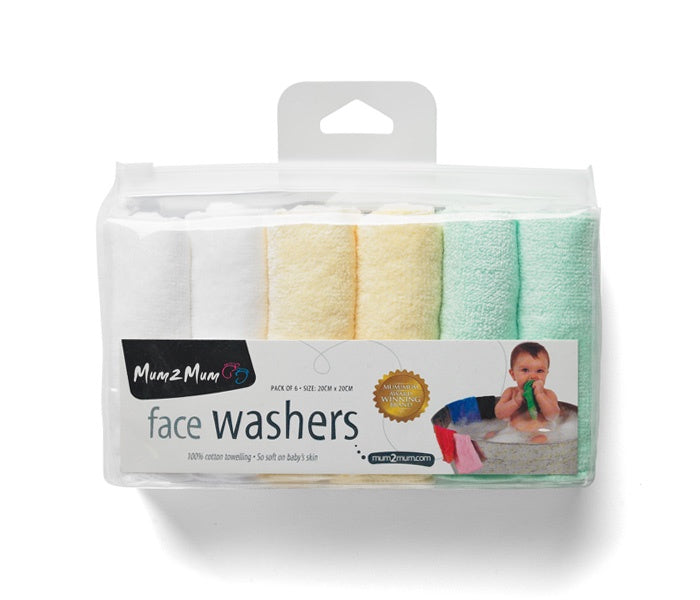 Mum 2 Mum Face Washers Pastel