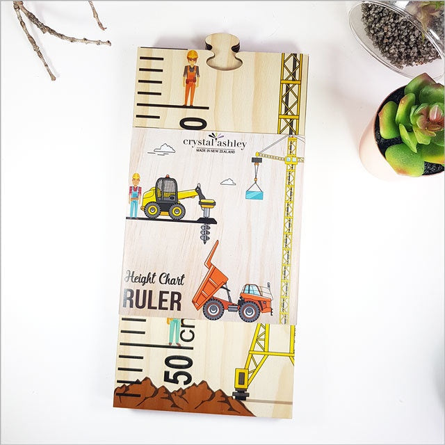 Growth Chart Ruler - Construction Site – Gift Shack