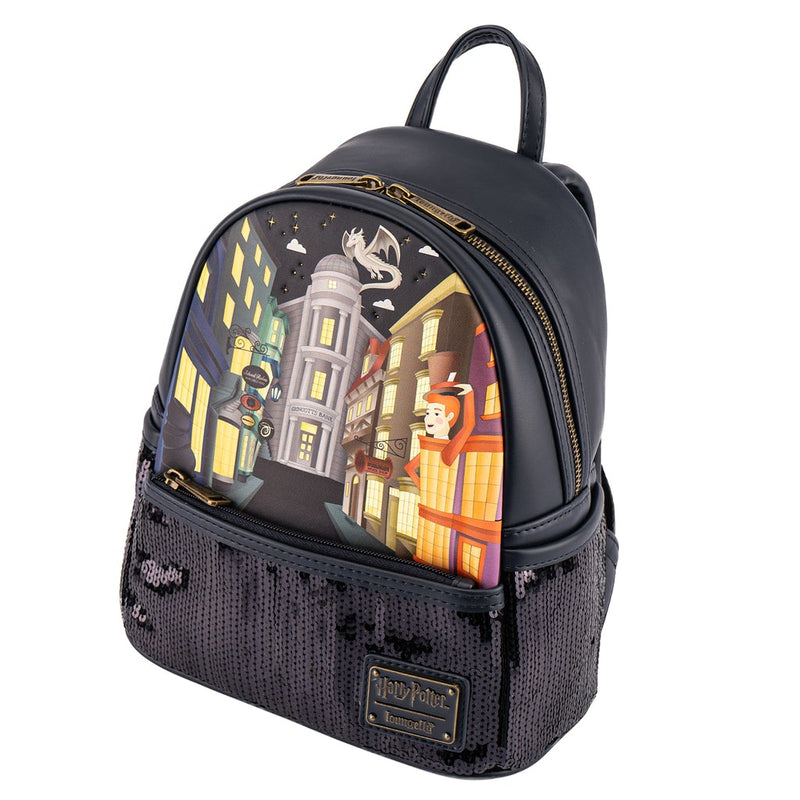 Loungefly - Harry Potter - Diagon Alley Sequin Mini Backpack