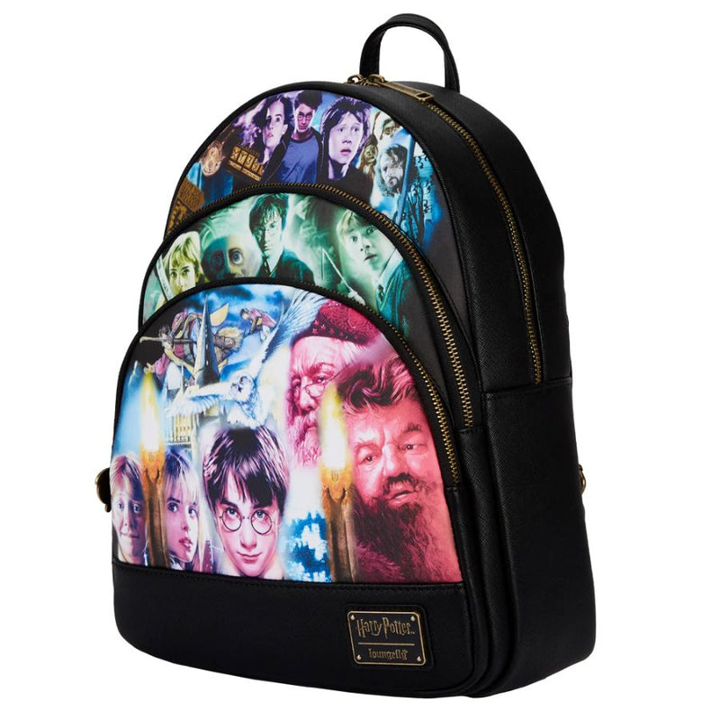 Loungefly - Harry Potter - Trilogy Triple Pocket Mini Backpack