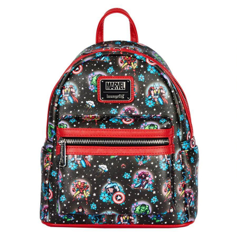 Loungefly - Marvel - Avengers Floral Tattoo Mini Backpack
