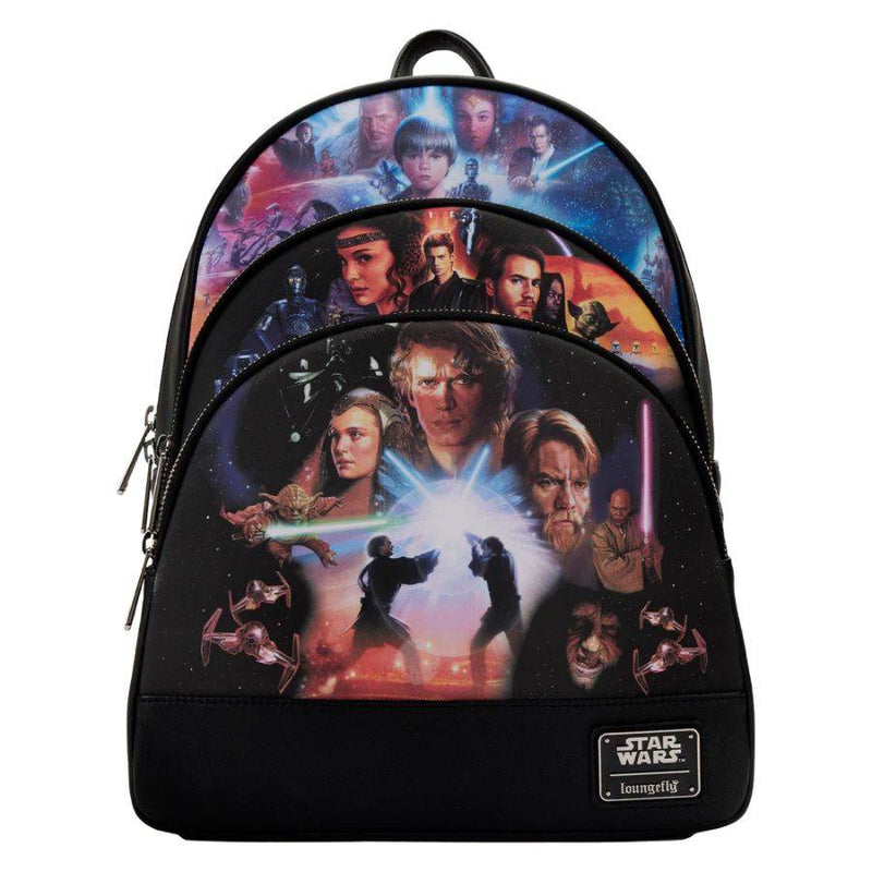 Loungefly - Star Wars - Prequel Trilogy Triple Pocket Mini Backpack