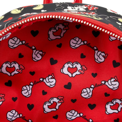 Loungefly - Mickey Mouse - Mickey and Minnie Heart Hands Mini Backpack