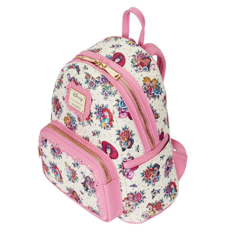 Loungefly - Disney Princess Floral Tattoo Mini Backpack
