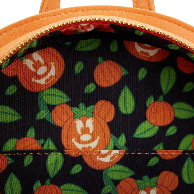 Loungefly - Disney - Minnie Pumpkin Glow Face Mini Backpack