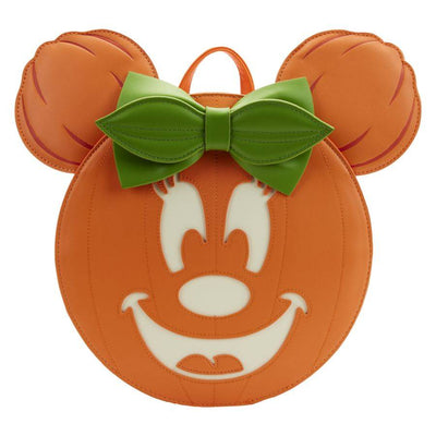 Loungefly - Disney - Minnie Pumpkin Glow Face Mini Backpack