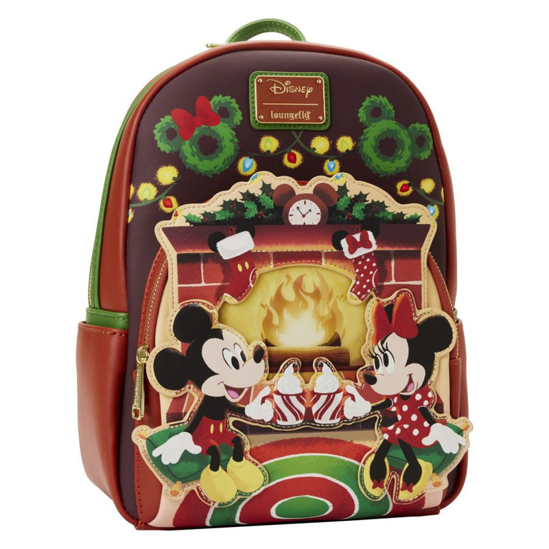 Loungefly - Disney - Mickey & Minnie Fireplace Mini Backpack