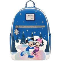 Loungefly - Disney - Mickey & Minnie Winter Scene US Exclusive Mini Backpack