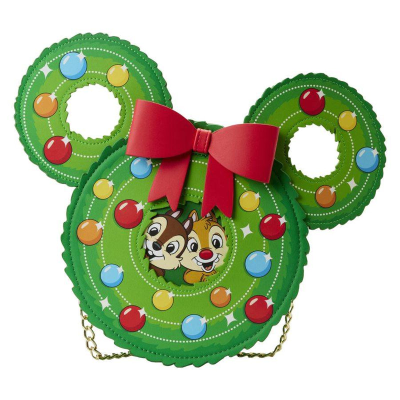 Loungefly - Disney - Chip & Dale Christmas Wreath Crossbody