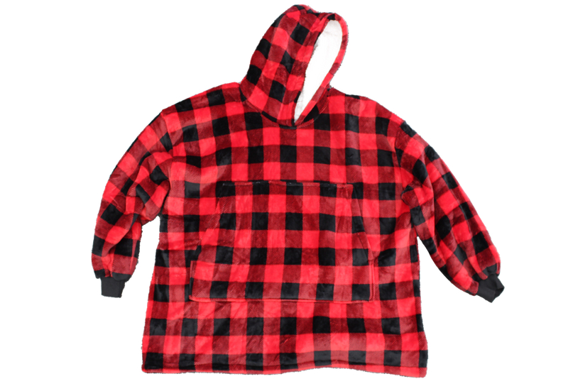 Moana Rd Mega Hoodie - Kids Red Check