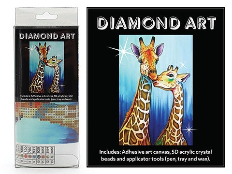 Mini 5D Diamond Art - Kissing Giraffes