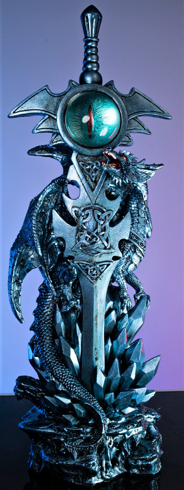 Ice Dragon on Sword Figurine