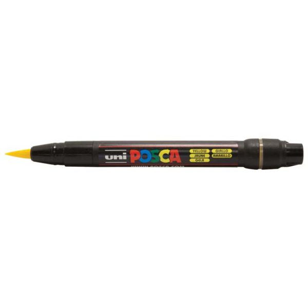 Uni Posca Marker Brush Tip PCF-350 Yellow