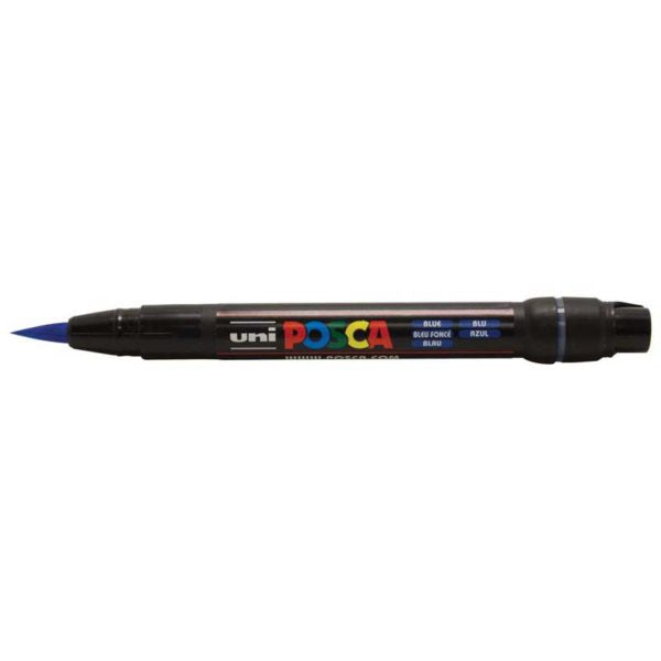 Uni Posca Marker Brush Tip PCF-350 Blue