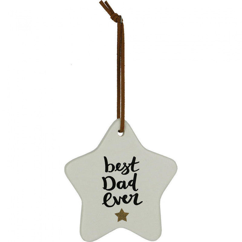 Hanging Ceramic Star - Best Dad