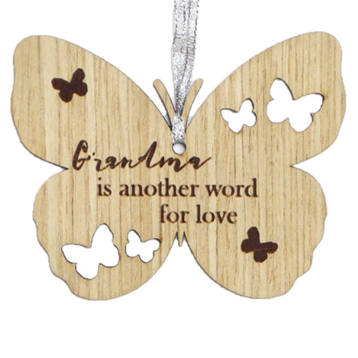 Butterfly Kisses - Hanging Ornament - Grandma