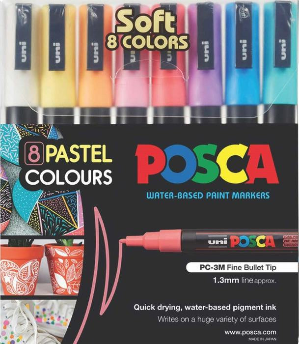 Posca Paint Markers - PC-3M Set - Pastel Colours