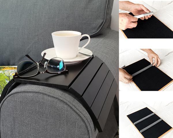 Slinky Sofa Hugging Table - Black Bamboo