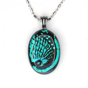 Paua Aqua Black Pendant
