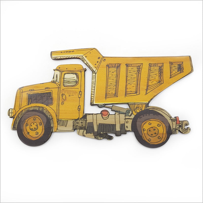 Crystal Ashley Pine Wall Art Dump Truck