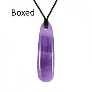 Kia Ora - Patu Amethyst Gemstone Pendant Boxed