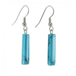 Turquoise Howlite Drop Earrings