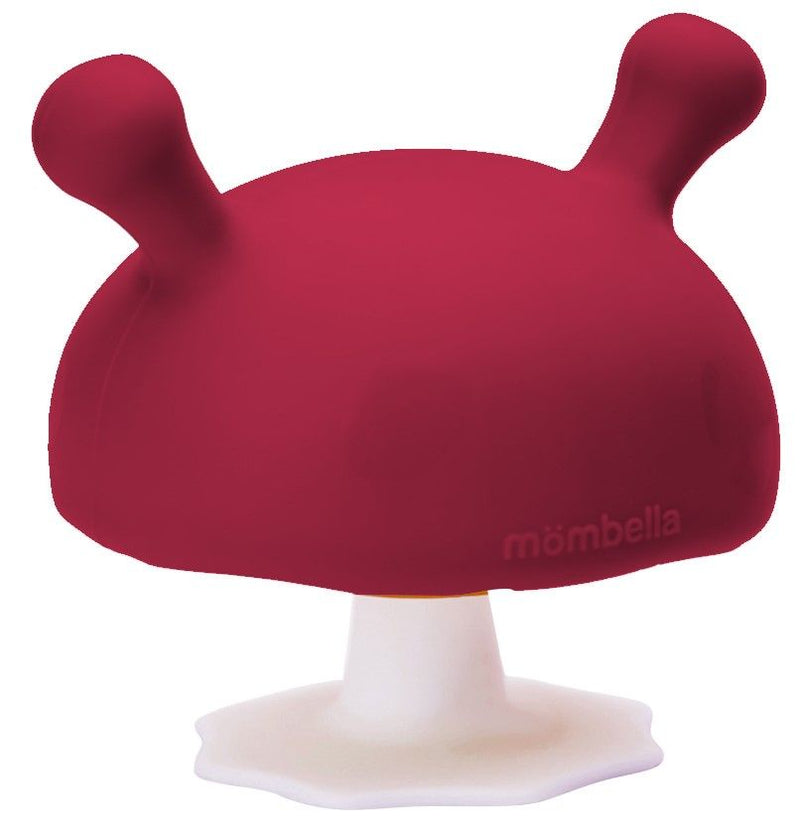Mombella Mushroom Soothing Teether - Chimney Red