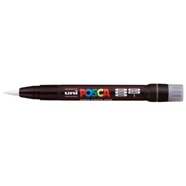 Uni Posca Marker Brush Tip PCF-350 White