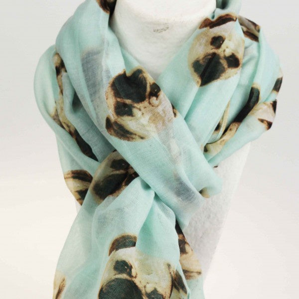 Pug Scarf Mint