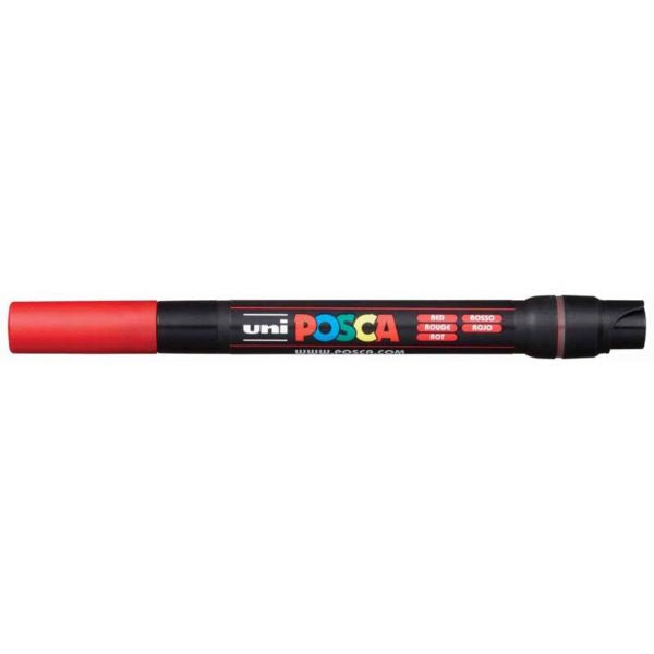 Uni Posca Marker Brush Tip PCF-350 Red