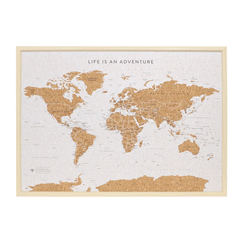 World Map Travel Board Small