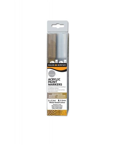 Simply Acrylic Paint Markers - Gold/Silver