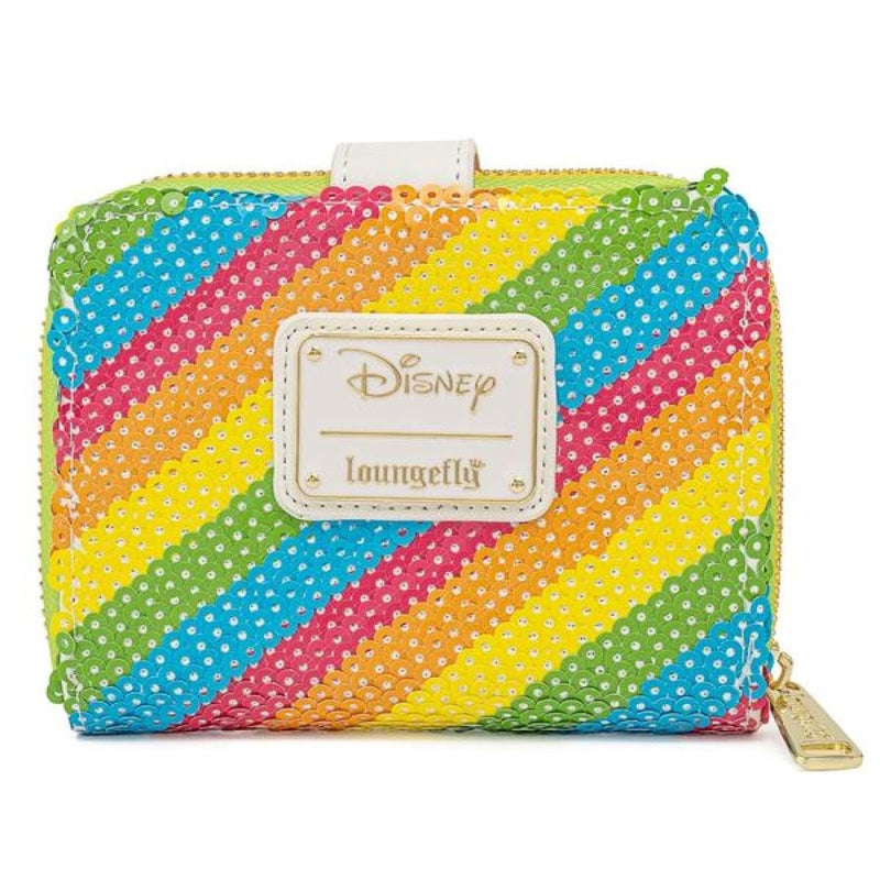 Loungefly - Mickey Mouse - Minnie Sequin Rainbow Zip Purse