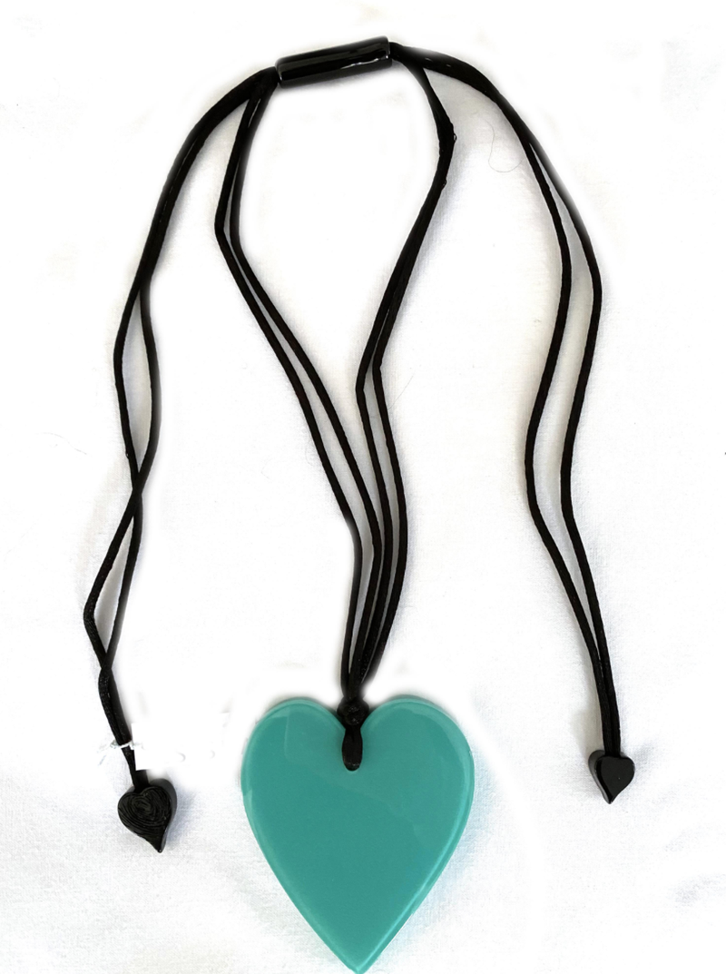 Zsiska Heart Necklace Turquoise - Large