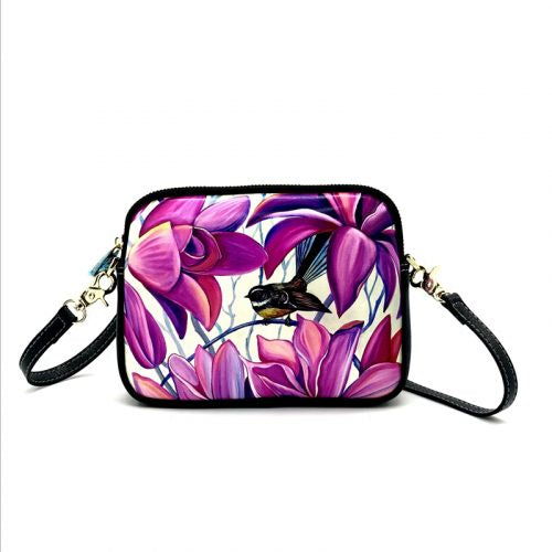 Native Bird Fantail Pink Shoulder Bag