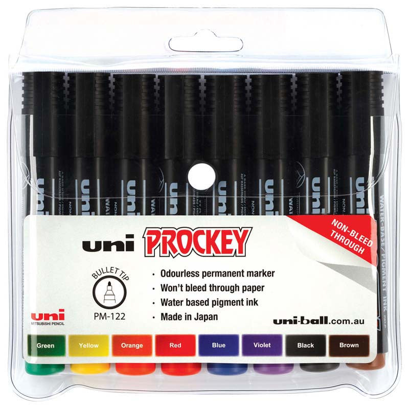 Uni Prockey Bullet Tip 8 pack