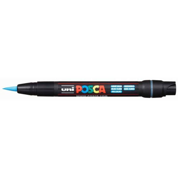 Uni Posca Marker Brush Tip PCF-350 Light Blue