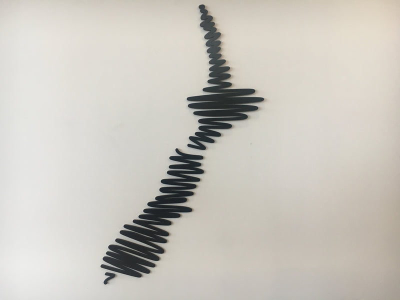 Squiggle Map NZ Black Large