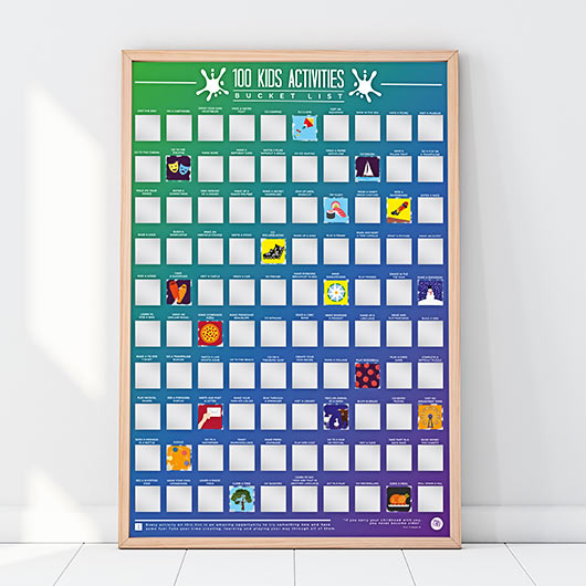 100 Kids Activities - Scratch Poster