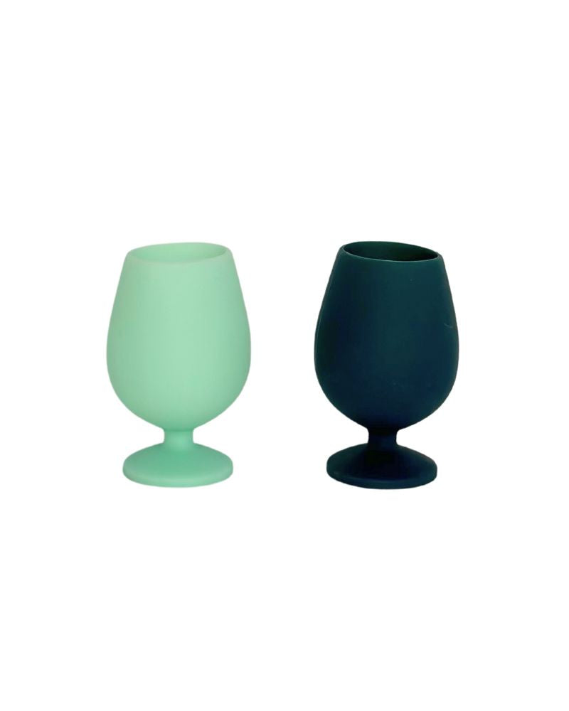 Porter Green - Mist + Ink - Silicone Unbreakable Wine Glasses Set